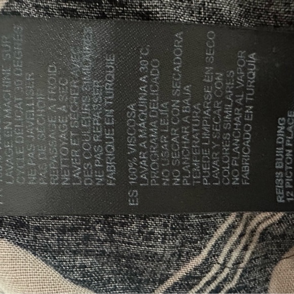 Reiss Floral Black and Tan Women's Button Down Top size S - Picture 11 of 12